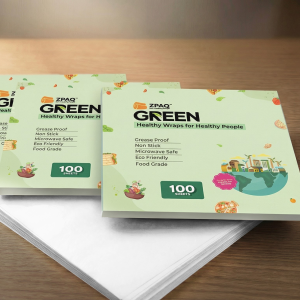 ZPAQ Green Food Wrapping Paper Sheets